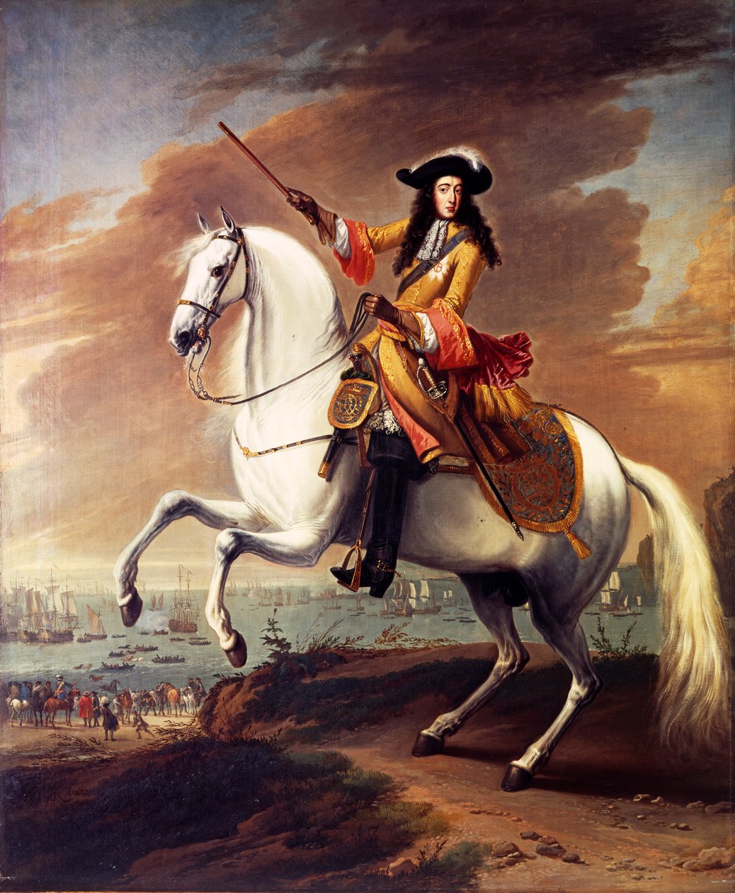 William III landstiger i Brixham, Torbay, den 5 november 1688 av Jan Wyck