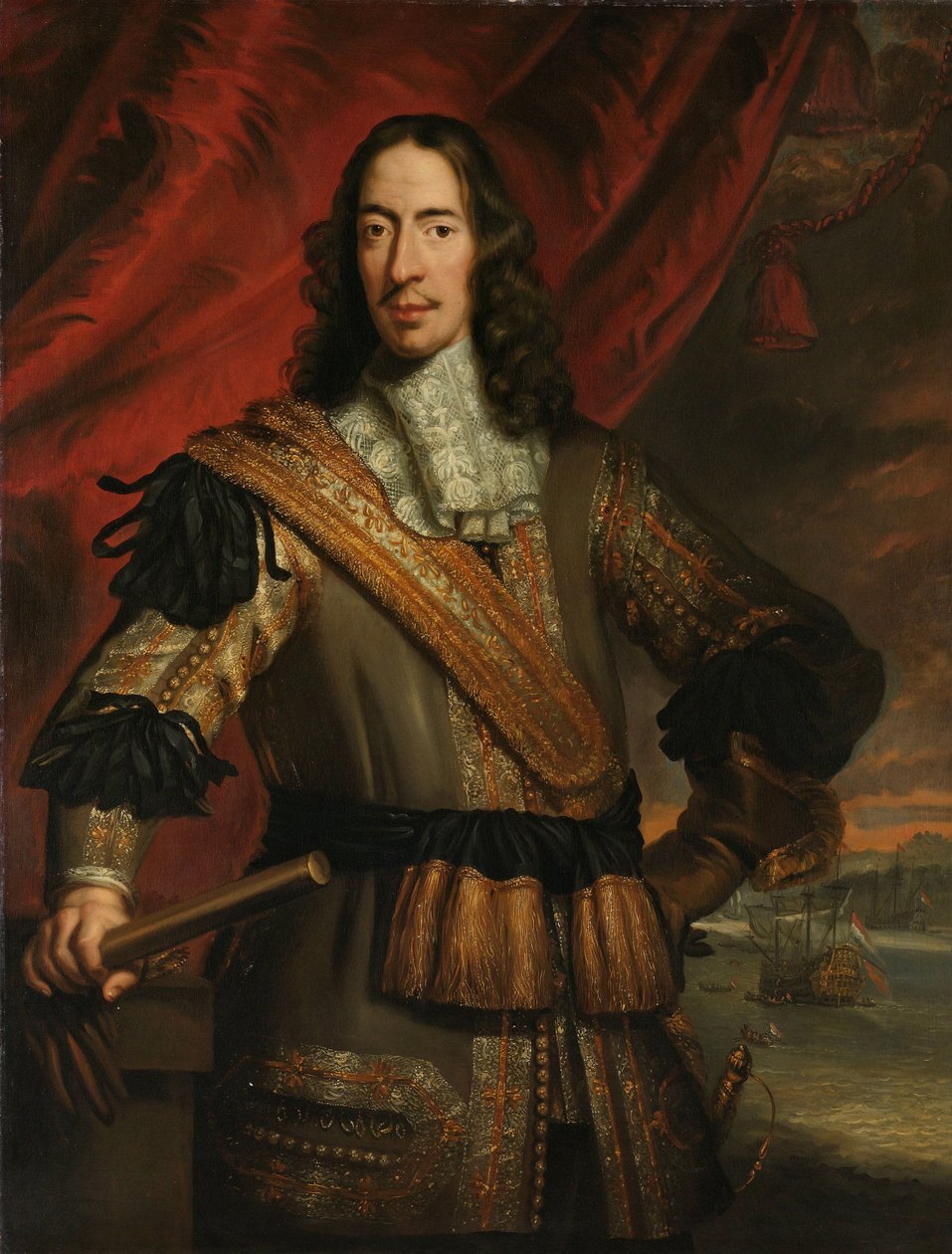 Cornelis de Witt (1623-1672), borgmästare i Dordrecht och lordlöjtnant av Putten av Jan de Baen (copy after)