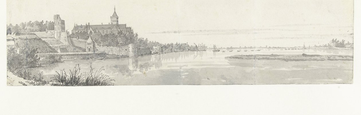 Utsikt över Nijmegen och Waal av Jan de Beijer