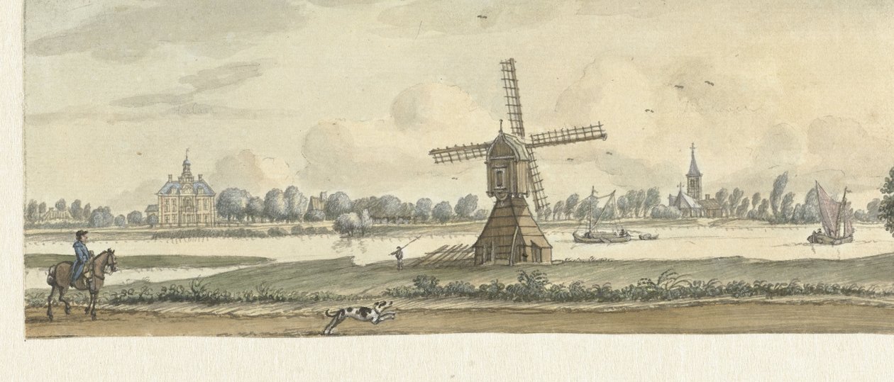 Utsikt över Tienhoven och huset Herlaar av Jan de Beijer