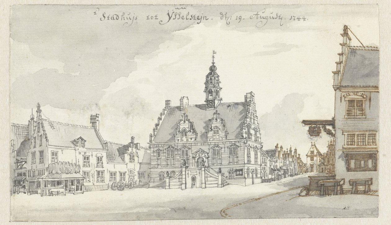 Utsikt över stadshuset i IJsselstein av Jan de Beijer
