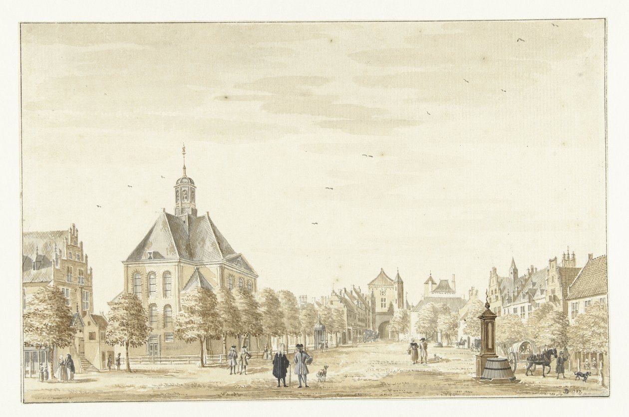Marknad i Emmerik av Jan de Beijer