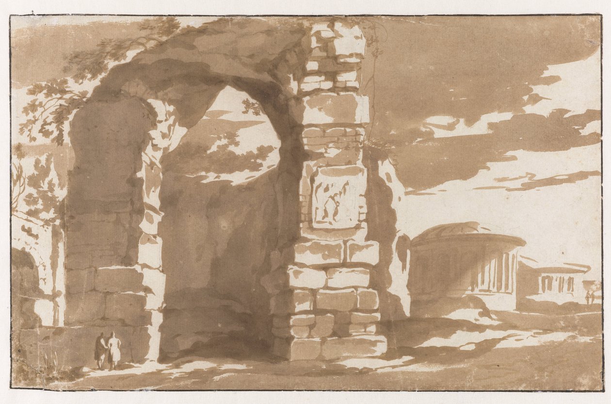 En del av baden av Diocletianus och S. Bernardo alle Terme av Jan de Bisschop