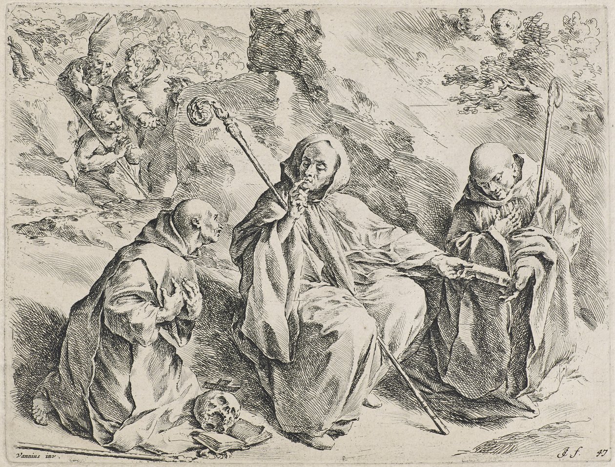 Saint Bruno (etsning) av Jan de Bisschop