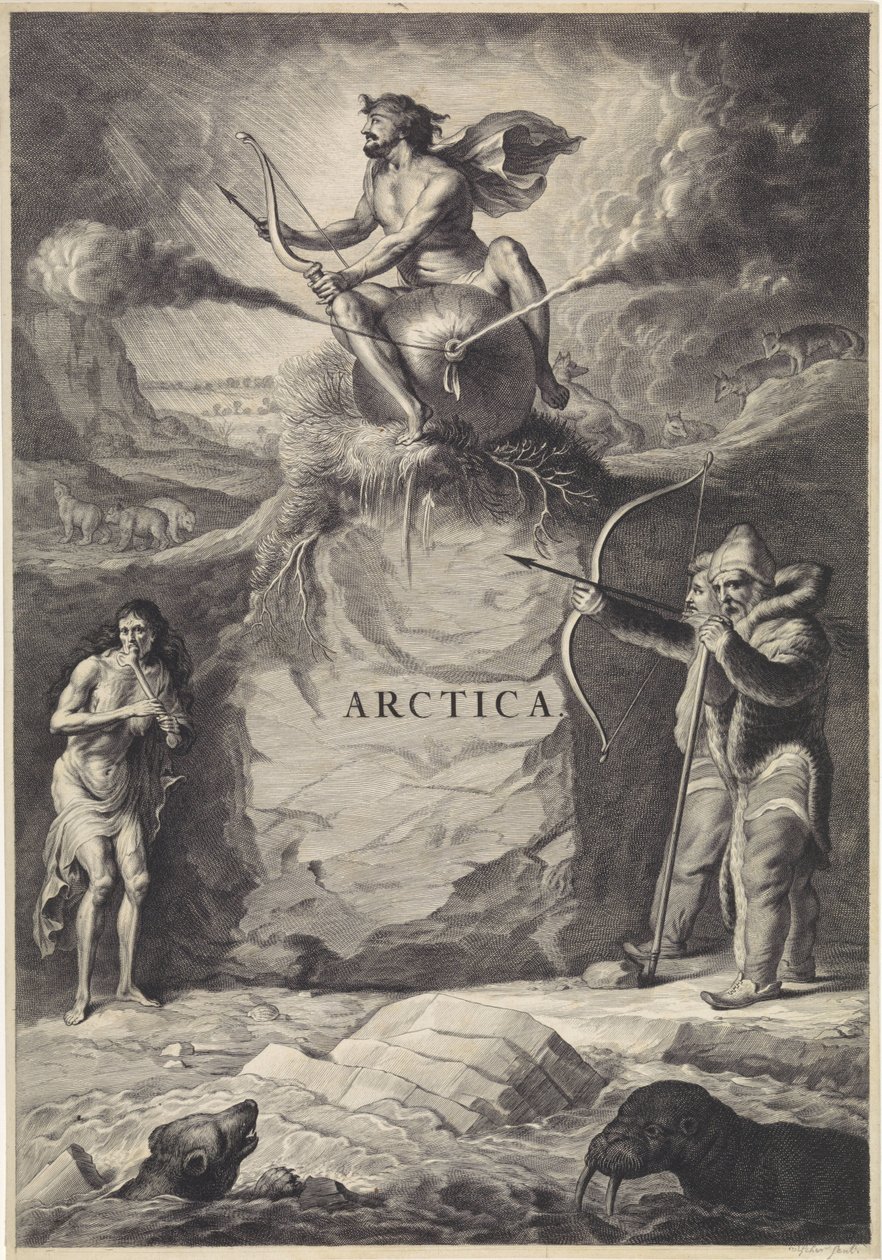 Arktiskt landskap Arctica (titel på objekt) av Jan de Visscher (rejected attribution)