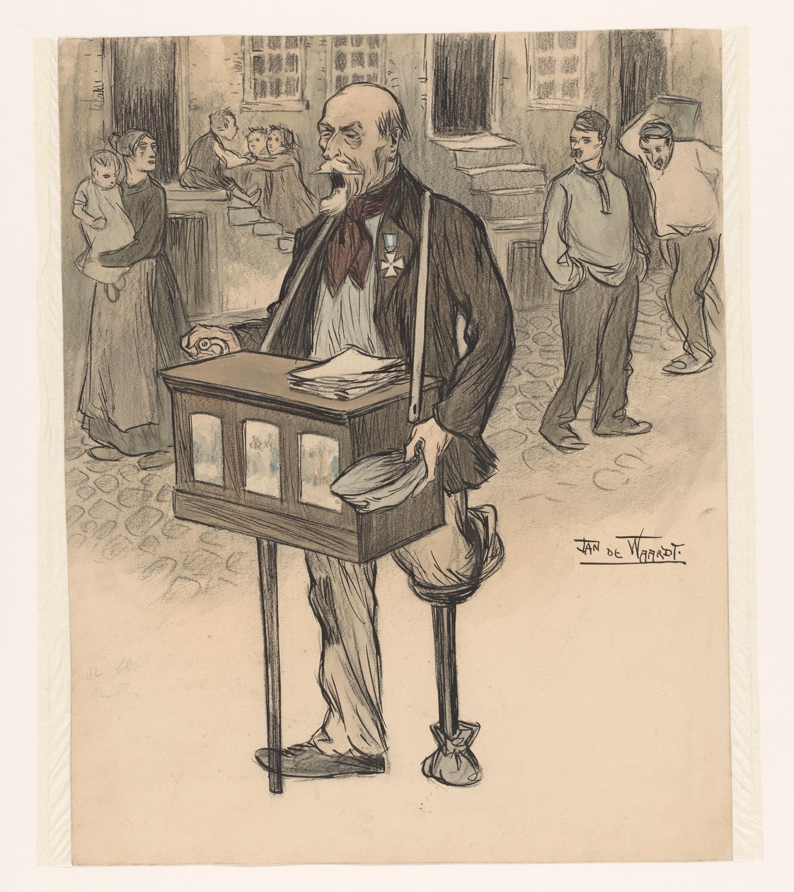 Tidigare general som gatumusiker av Jan de Waardt (signed by artist)