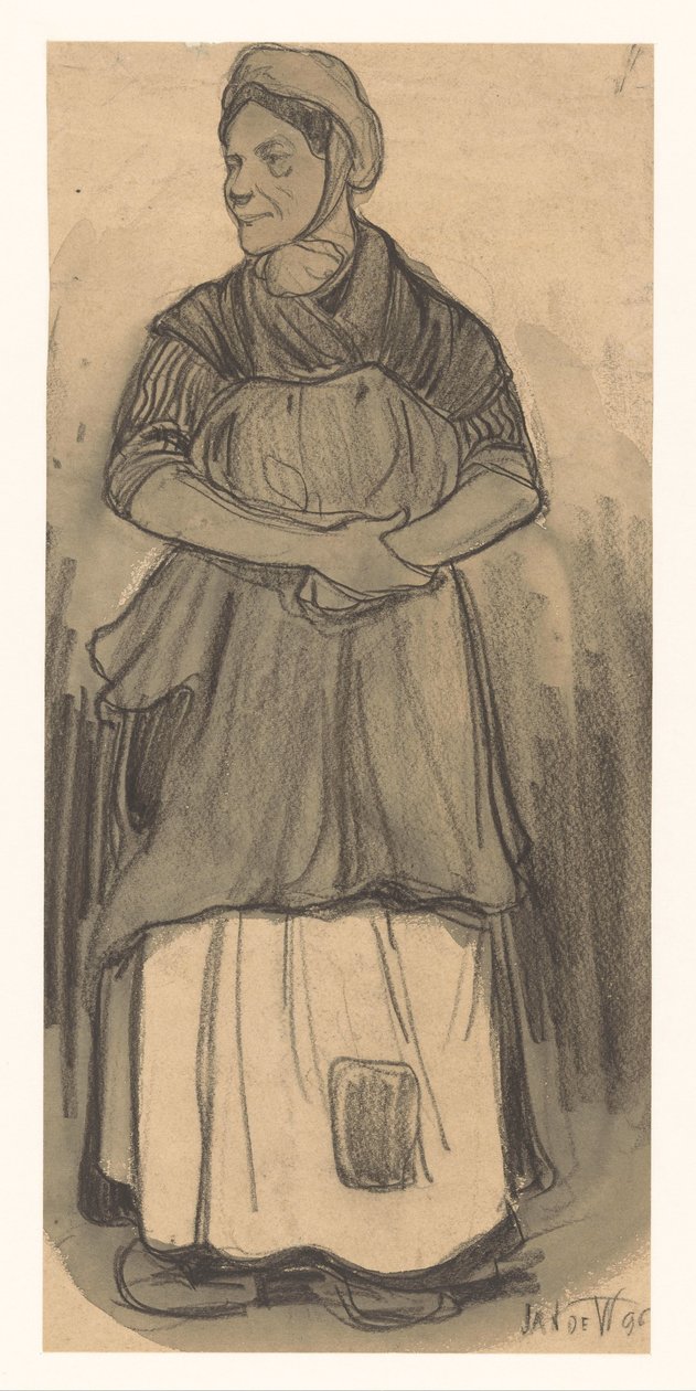 Kvinna av Jan de Waardt (signed by artist)