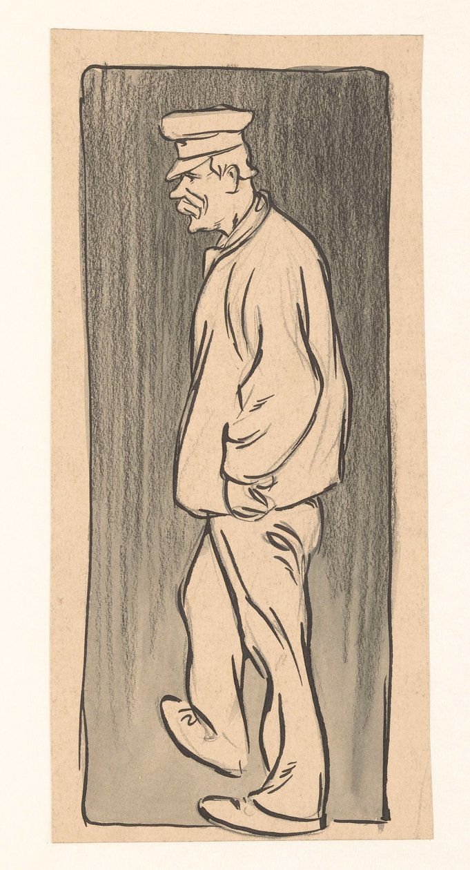 Manlig figur av Jan de Waardt