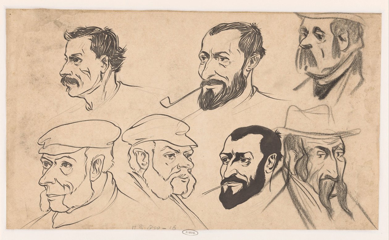 Studieblad med rubriker av Jan de Waardt