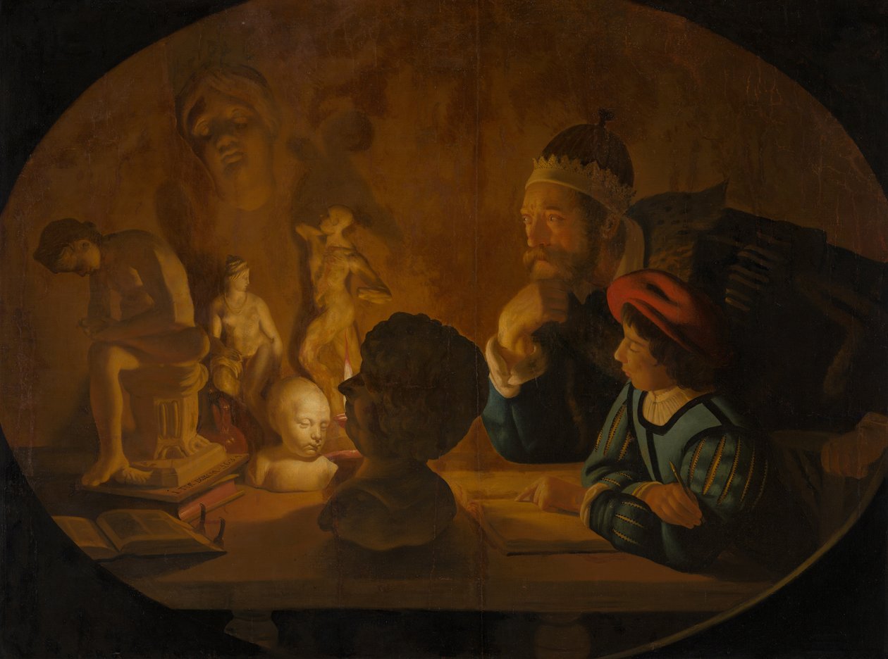 Teckningslektionen, 1634 av Jan ter Borch or Terborch