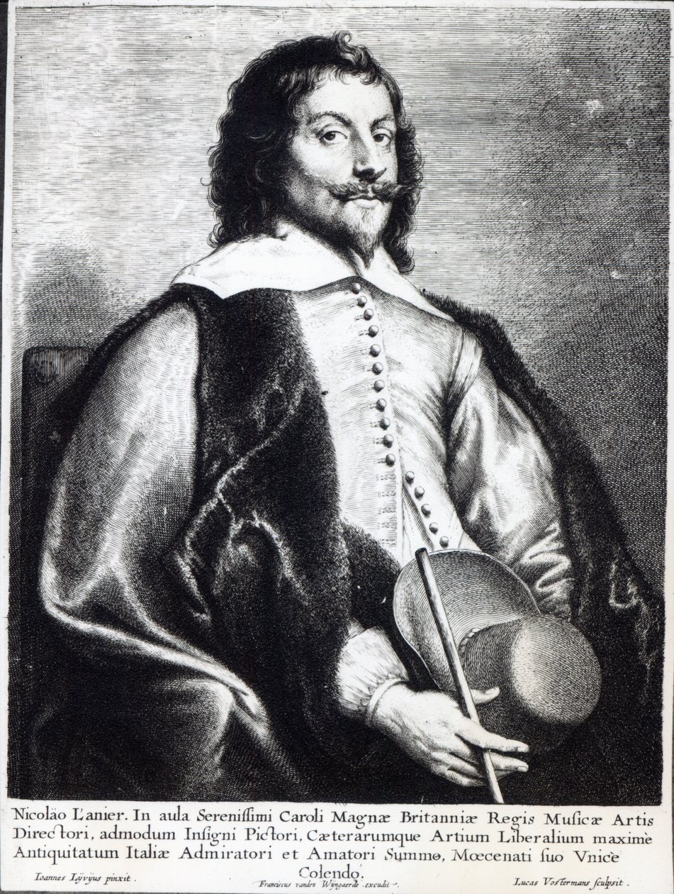 Nicholas Lanier, graverad av Lucas Vostermans (gravyr) av Jan the Elder (after) Lievens