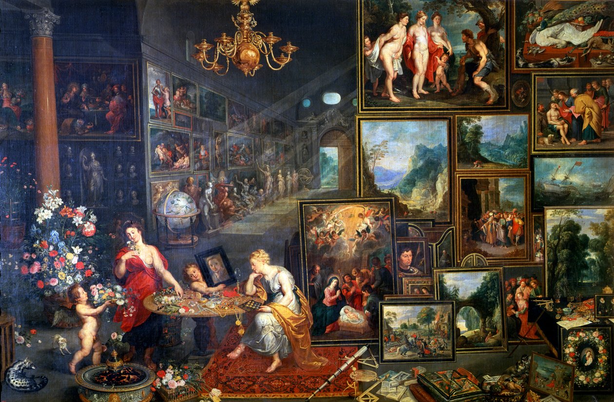 Allegori över syn och lukt, c1590-1625 av Jan the Elder Brueghel