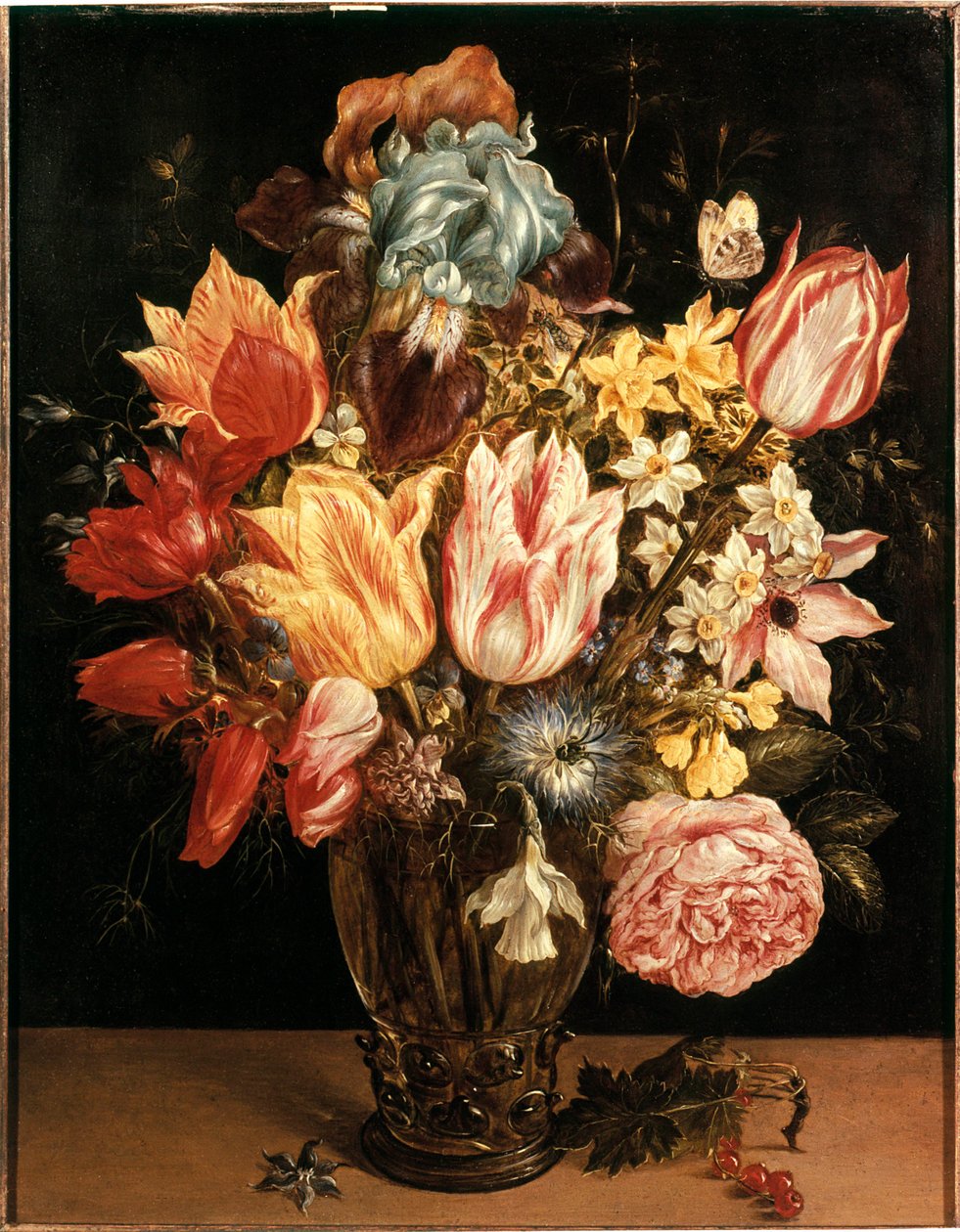 Bukett av tulpaner Målning av Jan Brueghel (eller Bruegel eller Brueghel eller Brueghel) den tidigare känd som Bruegel de Velours (1568-1625). 1600-talet. Privat samling av Jan the Elder Brueghel