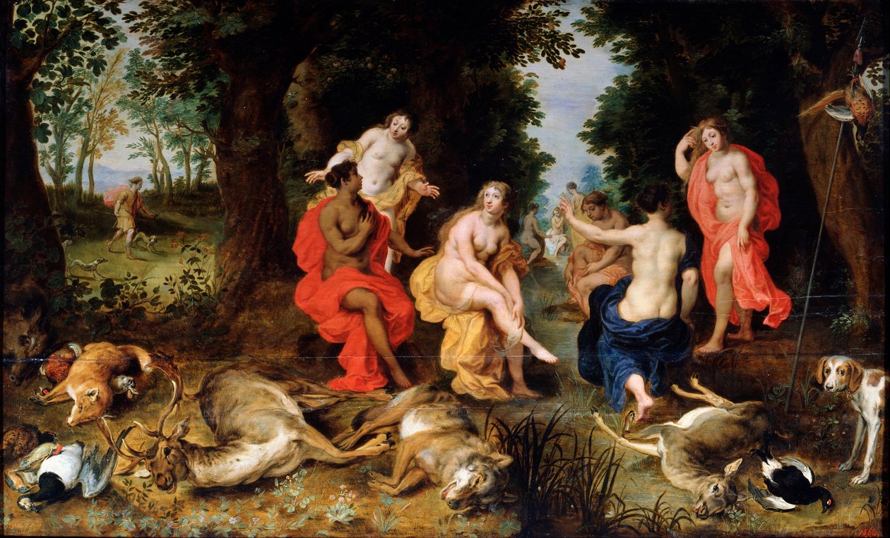 Dianas Vila på jakten, sent 1500-tal eller tidigt 1600-tal av Jan the Elder Brueghel