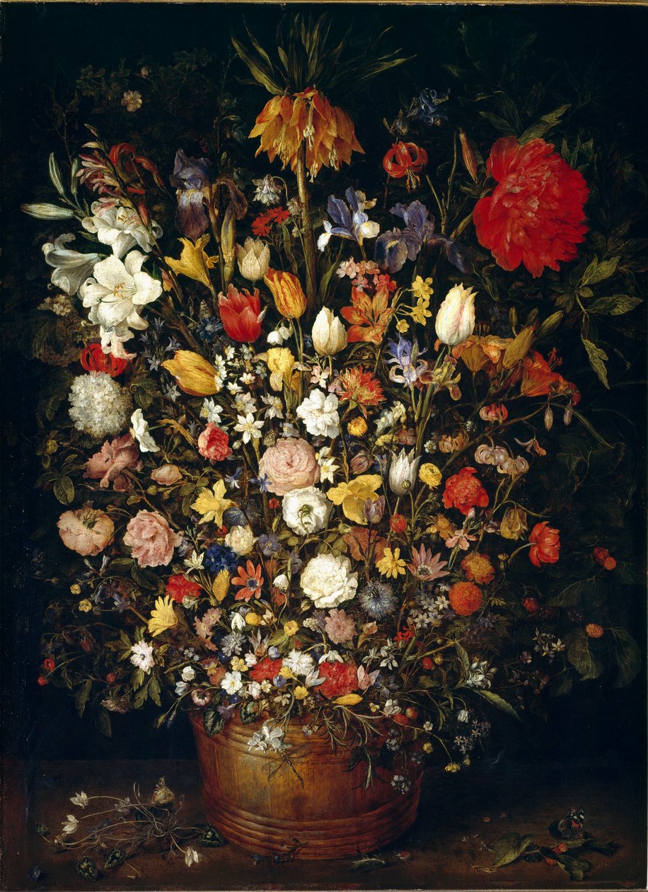 Stor bukett blommor Målning av Jan Brueghel den äldre kallar Bruegel of Velvet (Bruegel eller Brueghel av Jan the Elder Brueghel