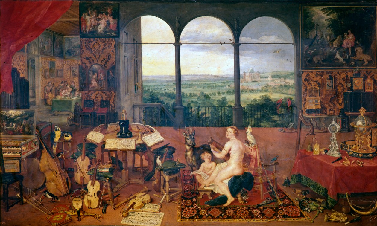 Hörselsinnet, 1618 av Jan the Elder Brueghel
