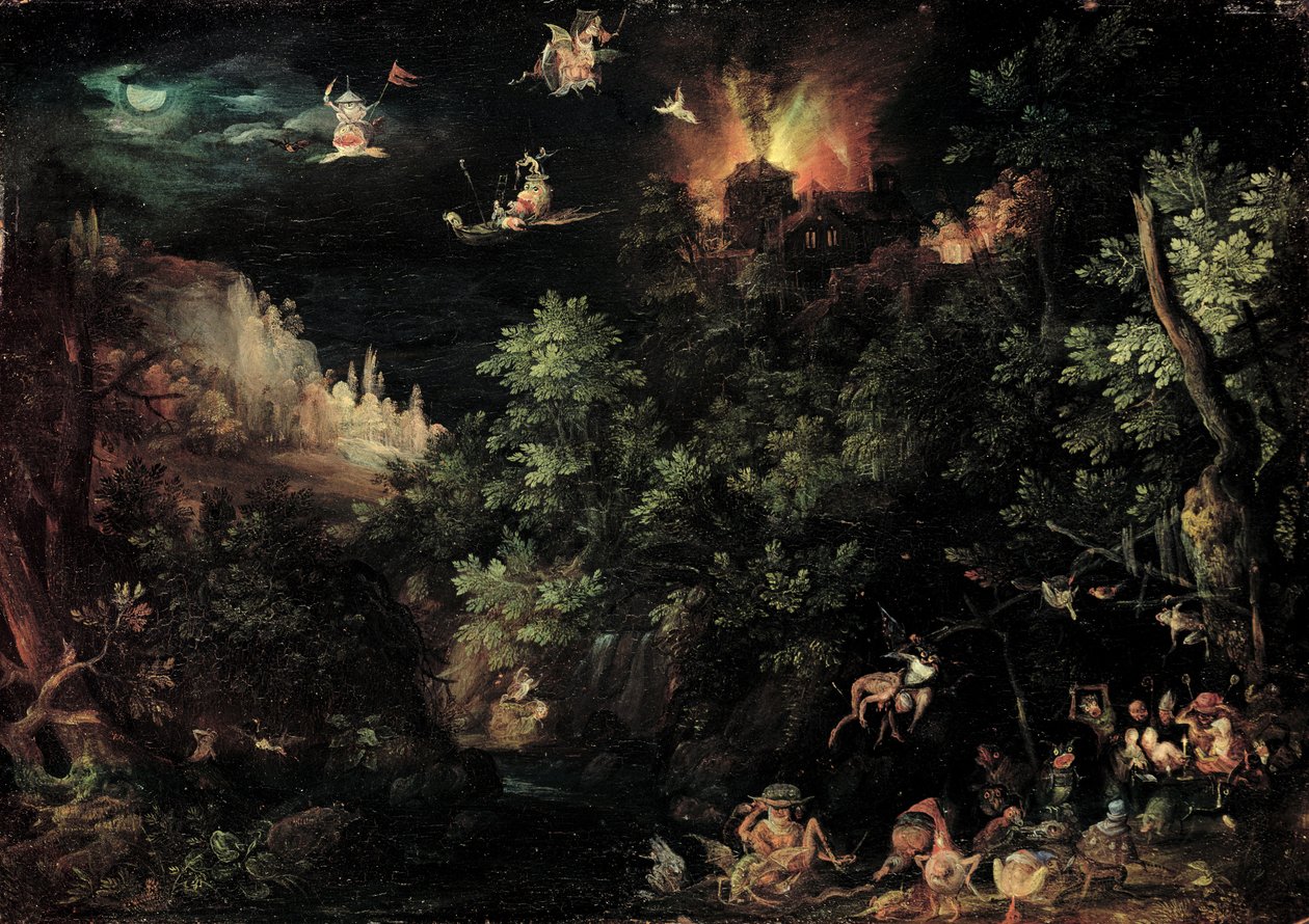 The Temptation of St. Anthony, 1595 (oil on copper) av Jan the Elder Brueghel