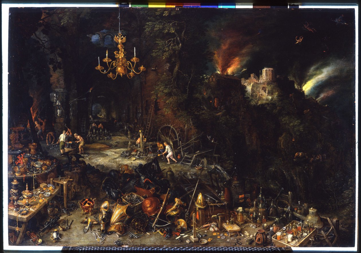 Elden av Brueghel Jan I (1568-1625) 1621 (olja på duk) av Jan the Elder Brueghel