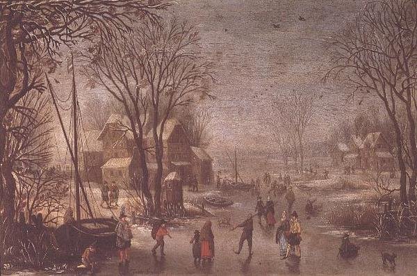 Vinterscen av Jan the Elder Brueghel