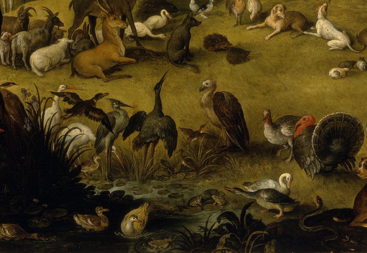 Grupp av djur (detalj av Orpheus) av Jan the Elder circle of Brueghel