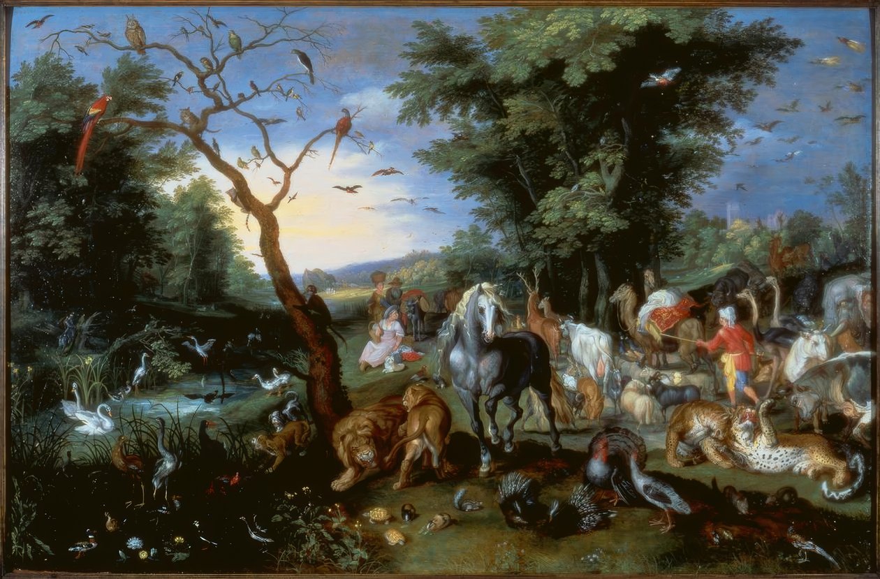 Djurens inträde i Noaks ark av Jan the Younger Brueghel