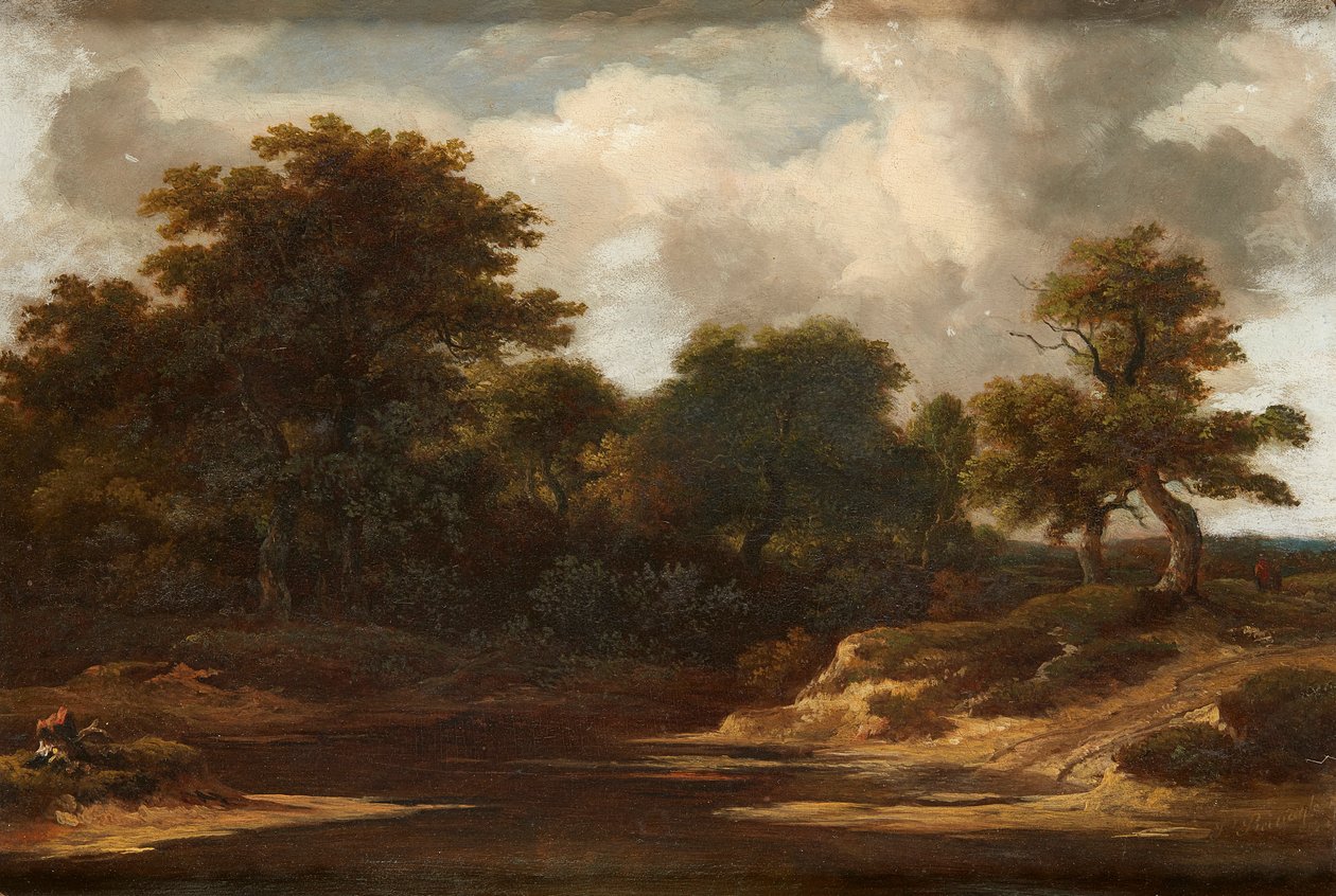 Ett stilleben av olika blommor i en korg (olja på duk) av Jan van (after) Os