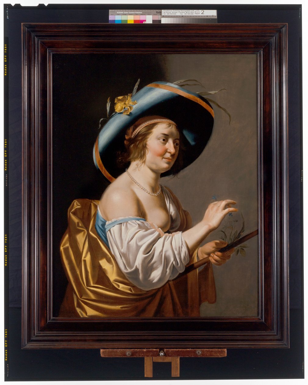 Porträtt i halvfigur av en herde av Jan van Bijlert or Bylert