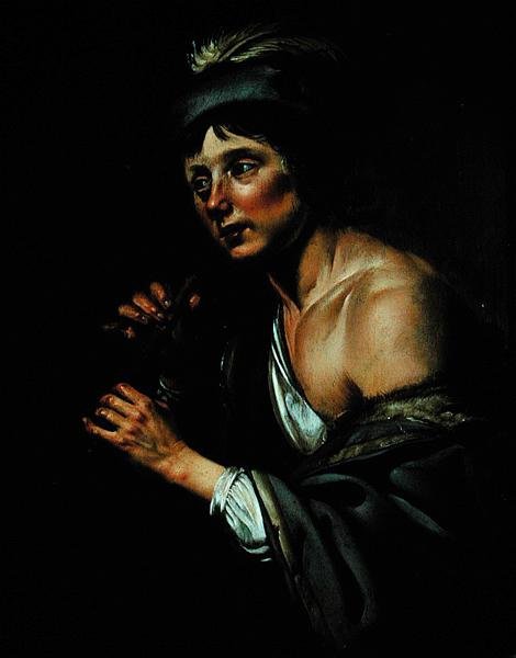 Herde med en flöjt (olja på panel) av Jan van Bijlert or Bylert