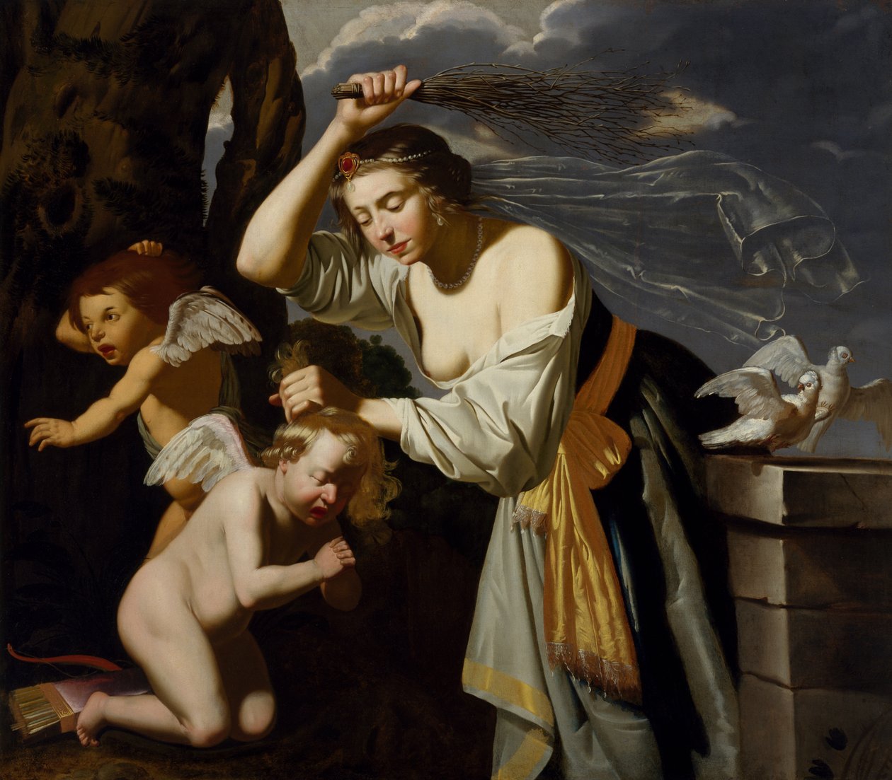 Venus tuktar Amor, 1628 av Jan van Bijlert or Bylert