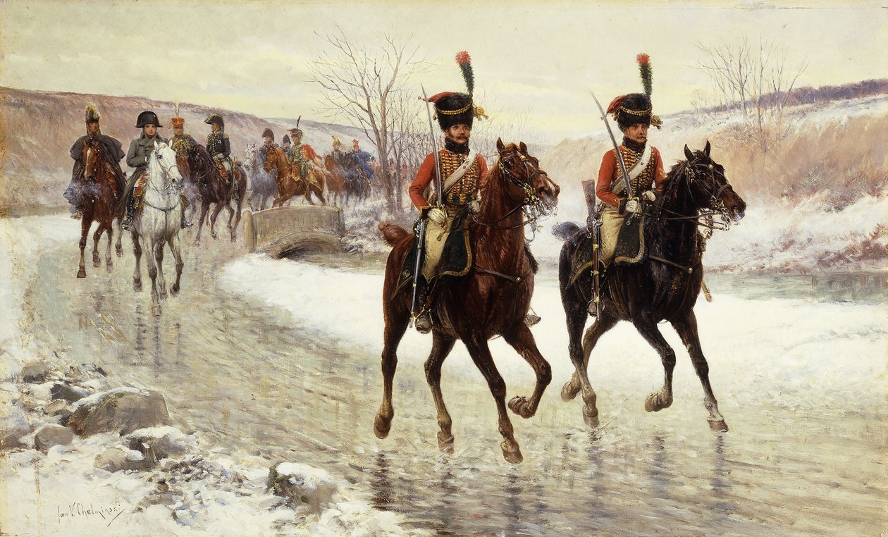 Napoleon och hans eskort, av Jan van Chelminski