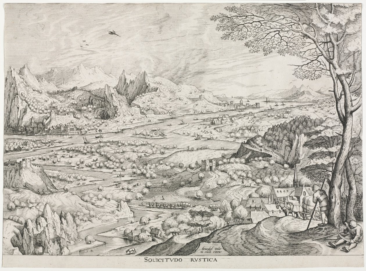 De stora landskapen: Rustic Solicitus, ca. 1555-1558. av Jan van Doetechum