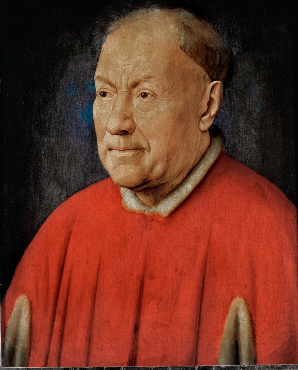 Kardinal Niccolo Albergati, påvligt sändebud i Spanska Nederländerna ... (olja på ek) av Jan van Eyck