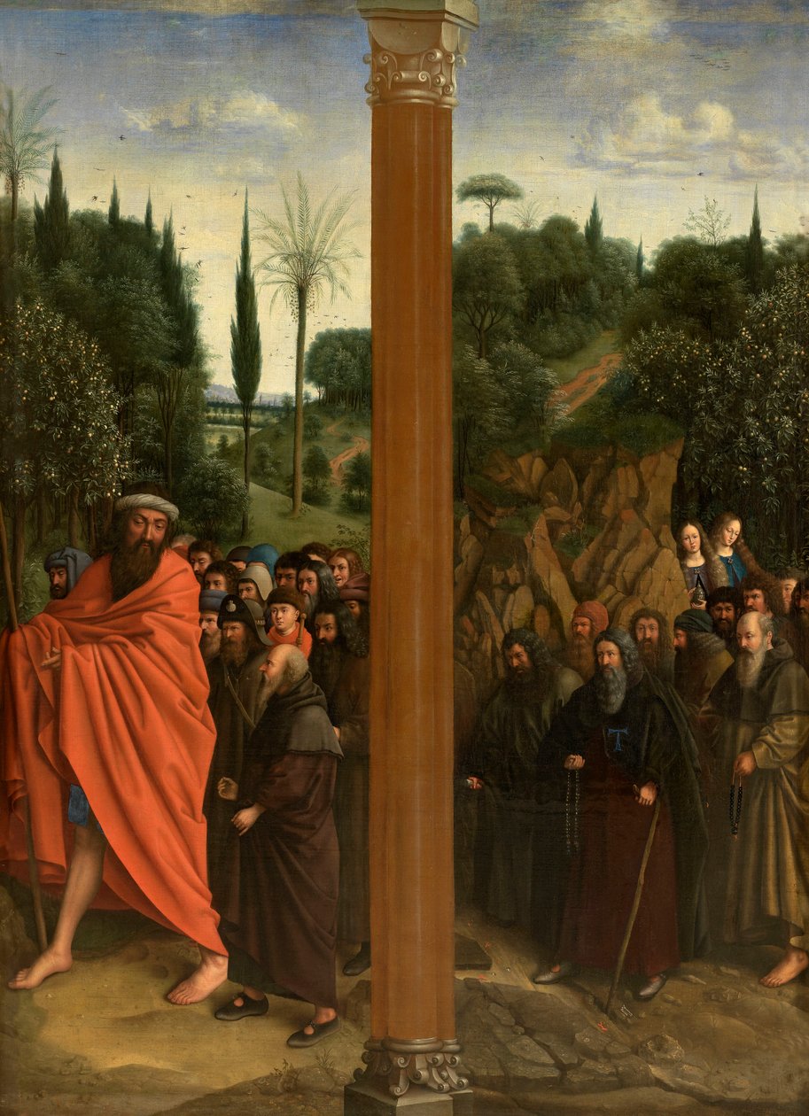 Heliga eremiter och heliga pilgrimer av Jan van Eyck