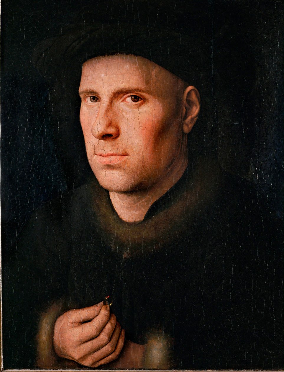 Jan de Leeuw, guldsmed ... (olja på ek) av Jan van Eyck