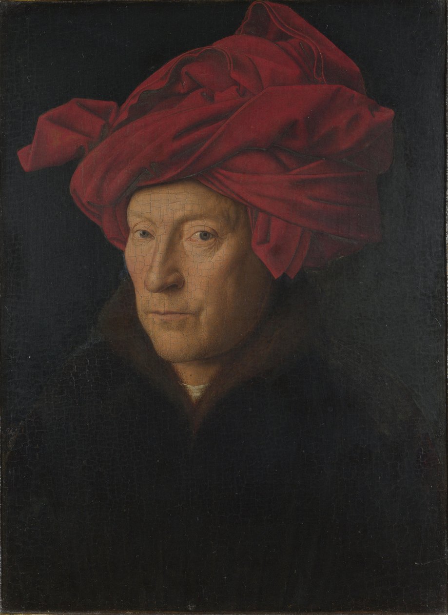 Självporträtt av en man, 1433 av Jan van Eyck