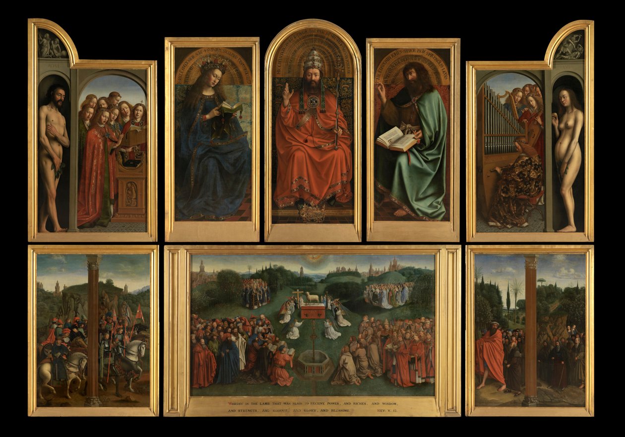 Tillbedjan av lammet av Jan van Eyck