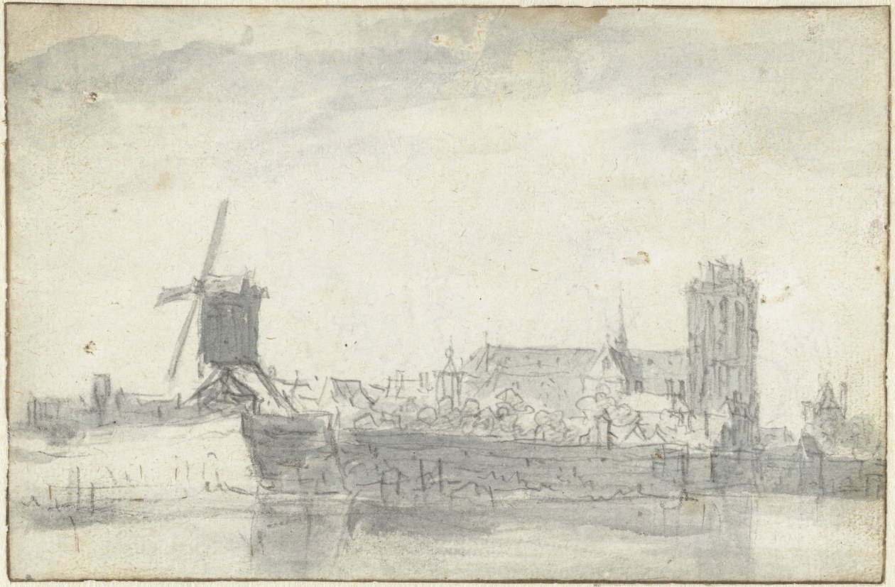 Utsikt över Dordrecht från vattnet av Jan van Goyen (possibly)