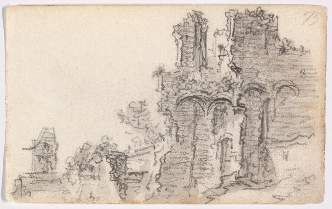 En romansk ruin av Jan van Goyen