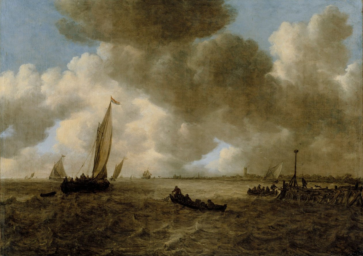 Ett stormigt havslandskap av Jan van Goyen