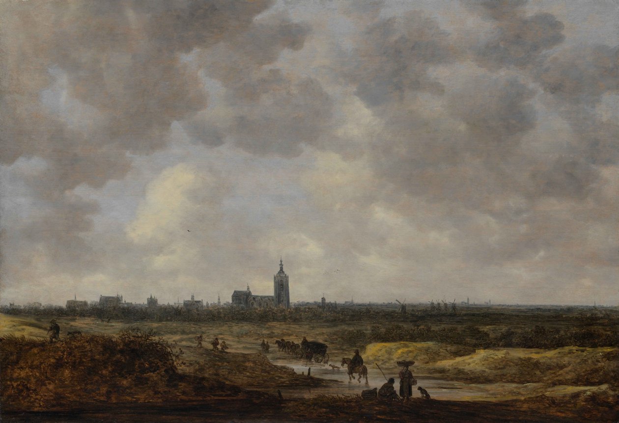 En vy över Haag från nordväst av Jan van Goyen