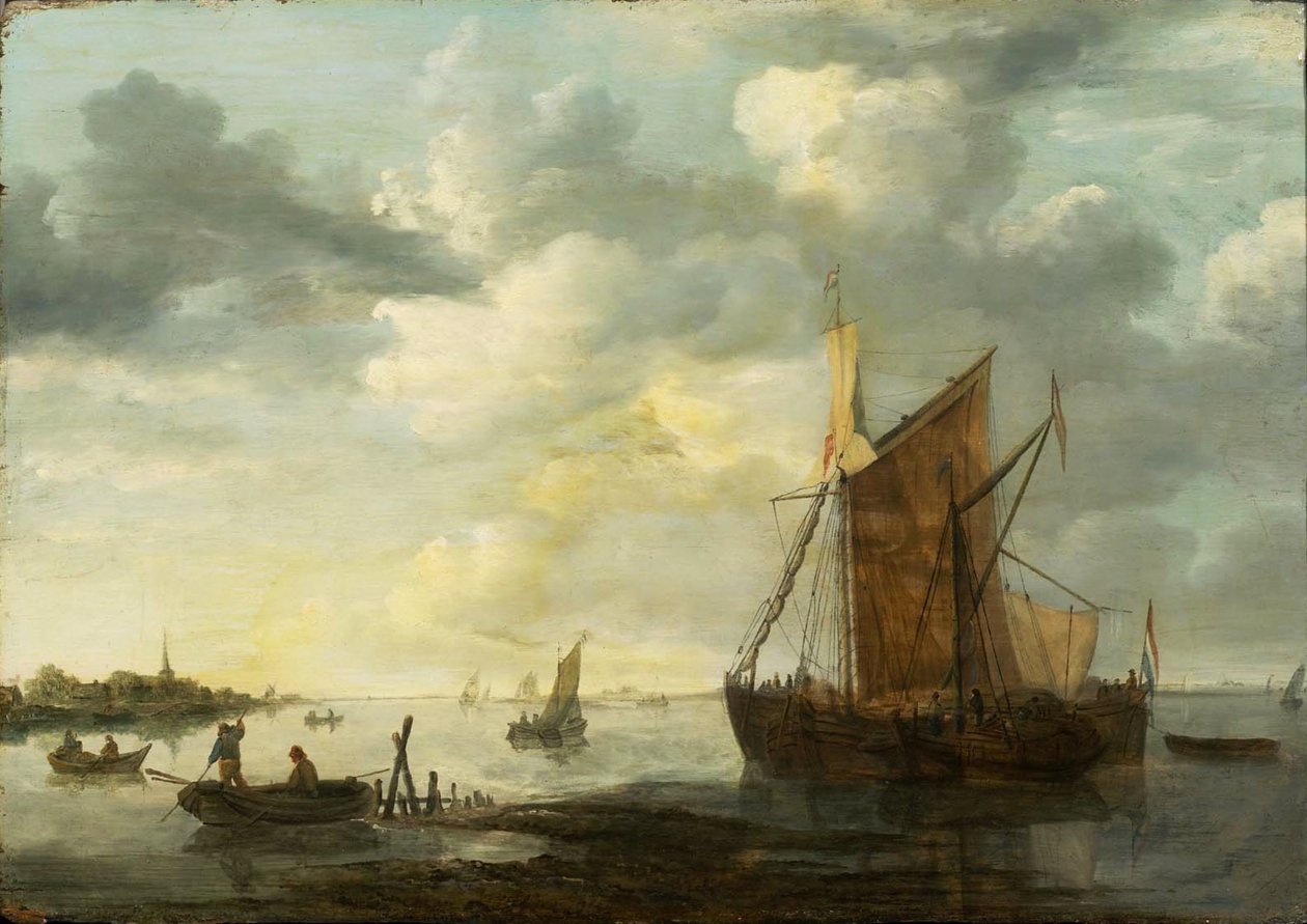 Kväll på Maas av Jan van Goyen