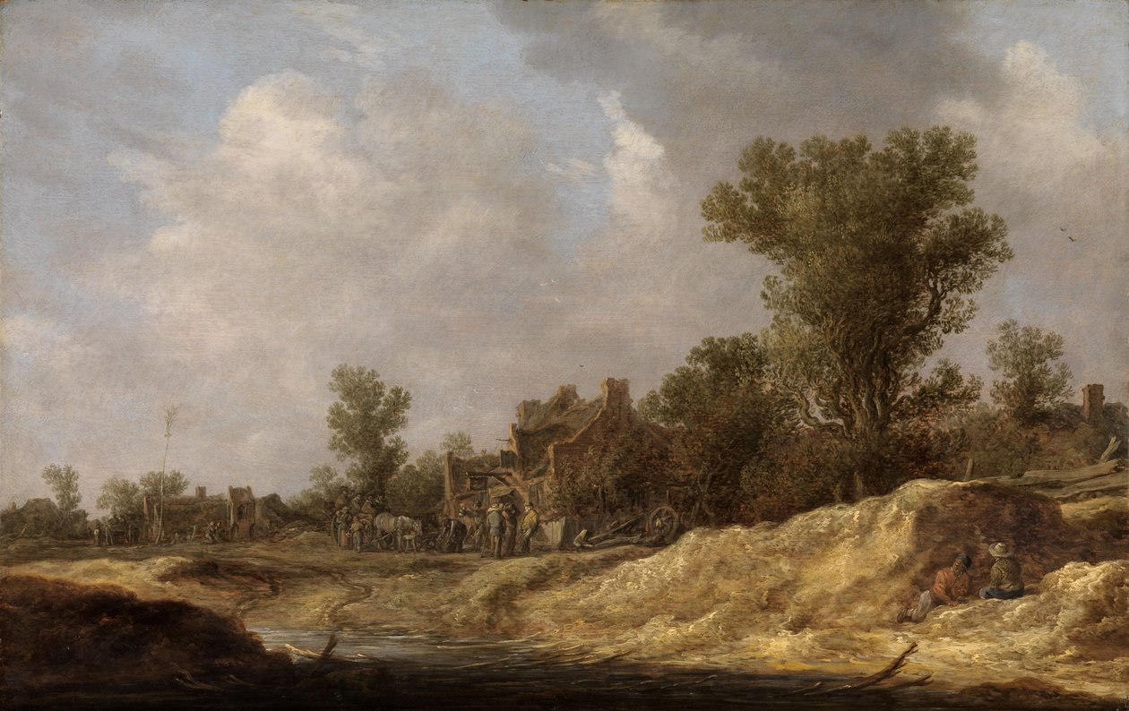 Landskap med landsbygdsbor av Jan van Goyen