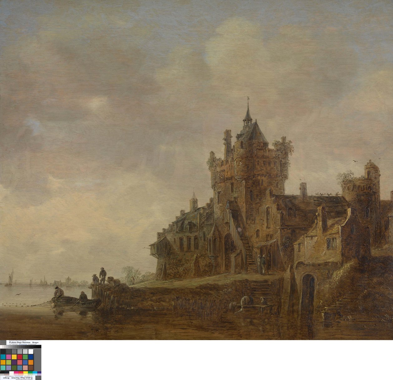 Flodlandskap med ett slott av Jan van Goyen