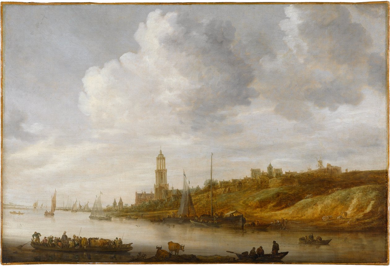 Överfart över Rhen vid Rhenen av Jan van Goyen