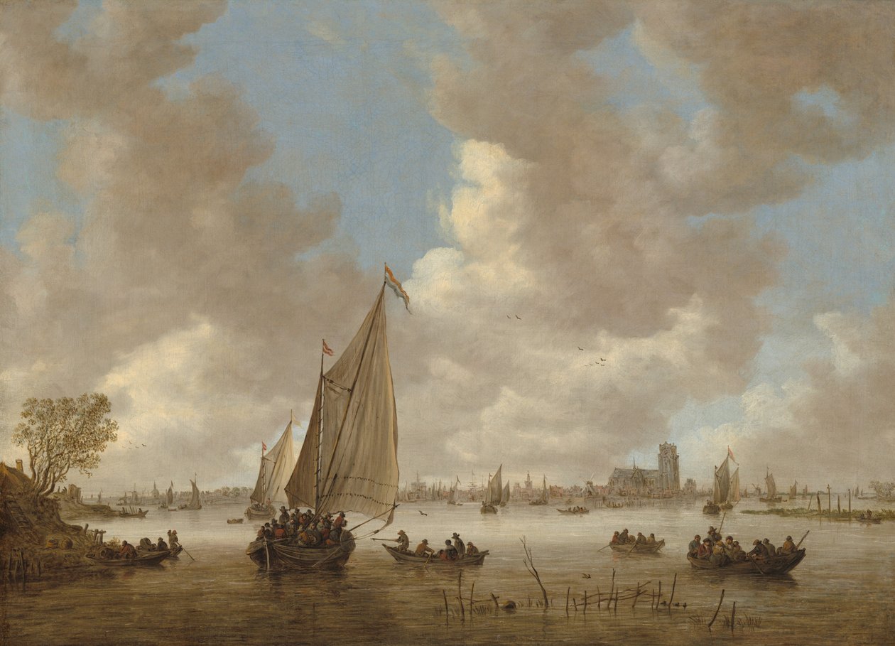 Utsikt över Dordrecht från norr av Jan van Goyen