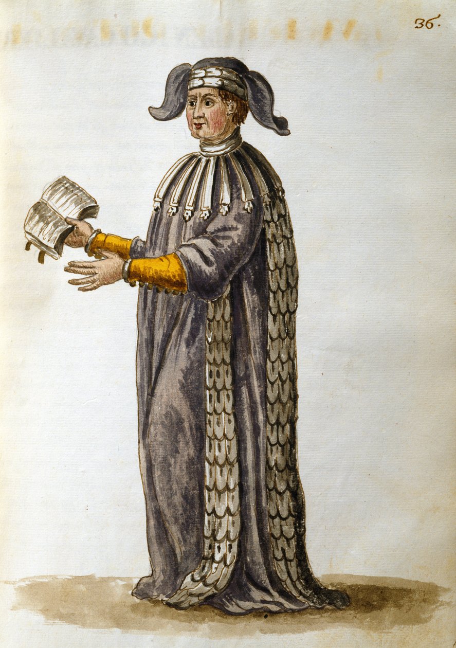 En lärd akademiker (penna & bläck och wc på papper) av Jan van Grevenbroeck