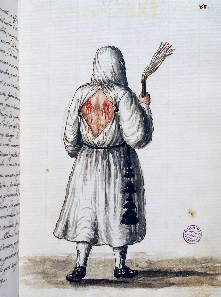 Battuti-bröderskapet, som anlände från norr 1399 och inte accepterades i Venedig av dogen Antonio Venier, volym II, f 88, av Giovanni di Grevenbroich eller Grevenbroich (1731-1807) av Jan van Grevenbroeck