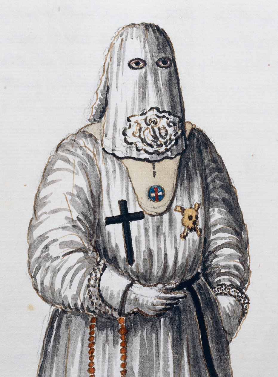 Confraternity of the Intercession of Christ, grundat den 1 februari 1500 av Canons Regular of St, Savior in Venedig, volym II, f 66, av Giovanni di Grevembroch eller Grevenbroch (1731-1807) av Jan van Grevenbroeck