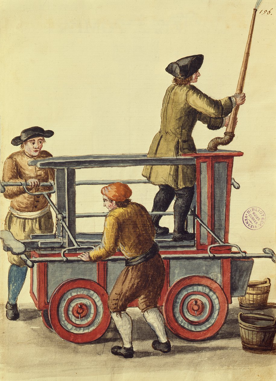 Hydraulpump (penna, bläck & wc på papper) av Jan van Grevenbroeck