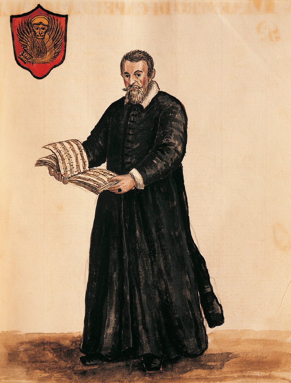 Italien, Venedig, Porträtt av den italienske kompositören Claudio Monteverdi (1567 - 1643) av Jan van Grevenbroeck